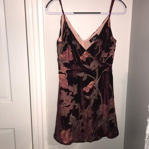 lulu’s mini velvet dress
